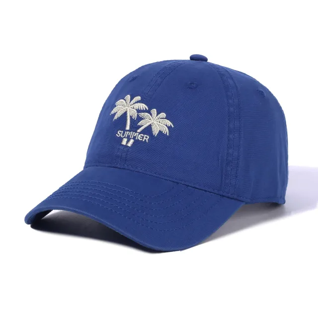 Versatile Soft Top Embroidered Baseball Cap Blue - Shop at LoveMi