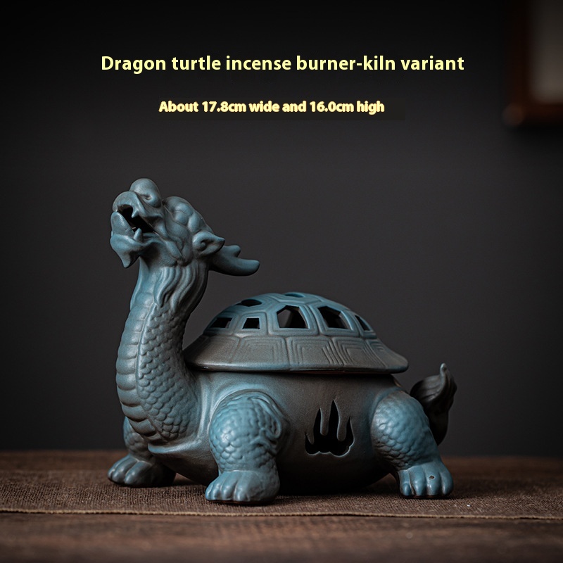 Title 2, Dragon Turtle Incense Burner Large Ceramic Ince...