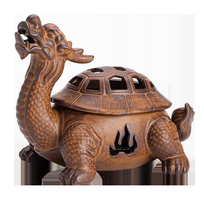 Title 3, Dragon Turtle Incense Burner Large Ceramic Ince...