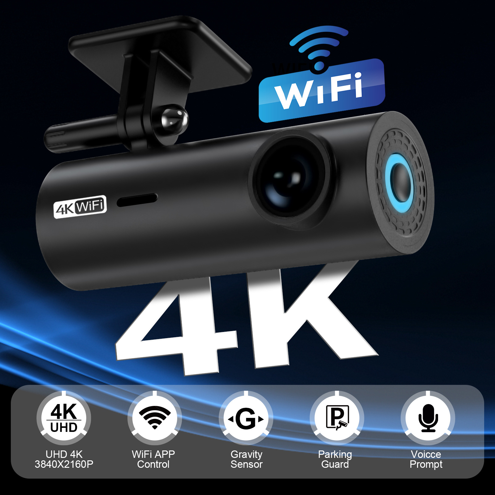 Title 1, WiFi 4K High-definition Driving Recorder