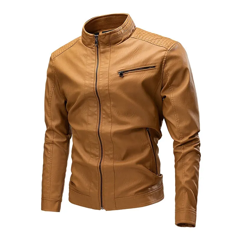 Spring And Autumn Casual Men's Leather Clothing