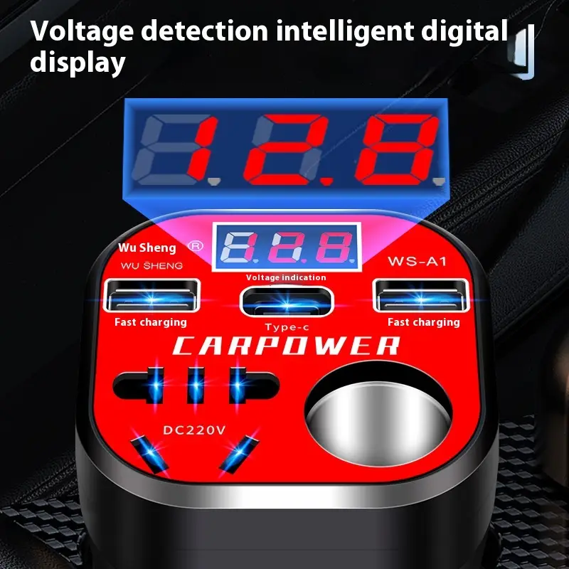 Car Inverter 12V24V Universal To 220V Car Power Socket Truck Intelligent Charging Inverter Converter