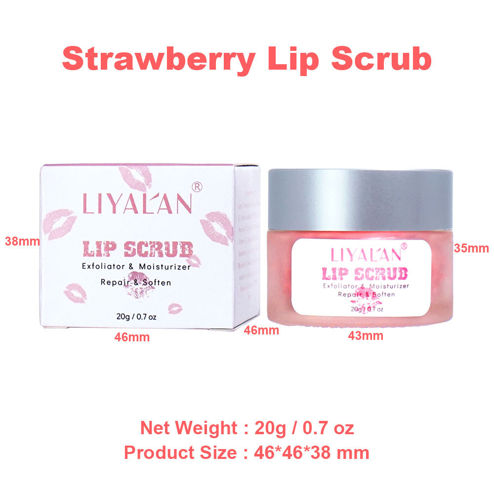 Title 1, Strawberry Lip Scrub Cream Exfoliator Mild