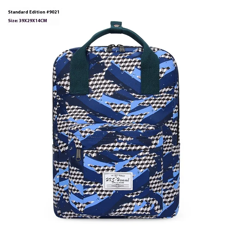 Large Capacity Korean Computer Backpack - Stereoscopic Fragments