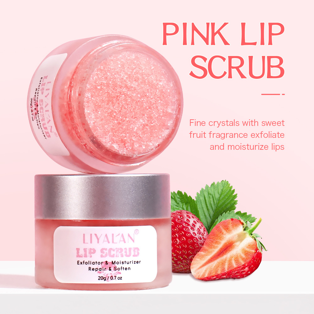 Title 4, Strawberry Lip Scrub Cream Exfoliator Mild