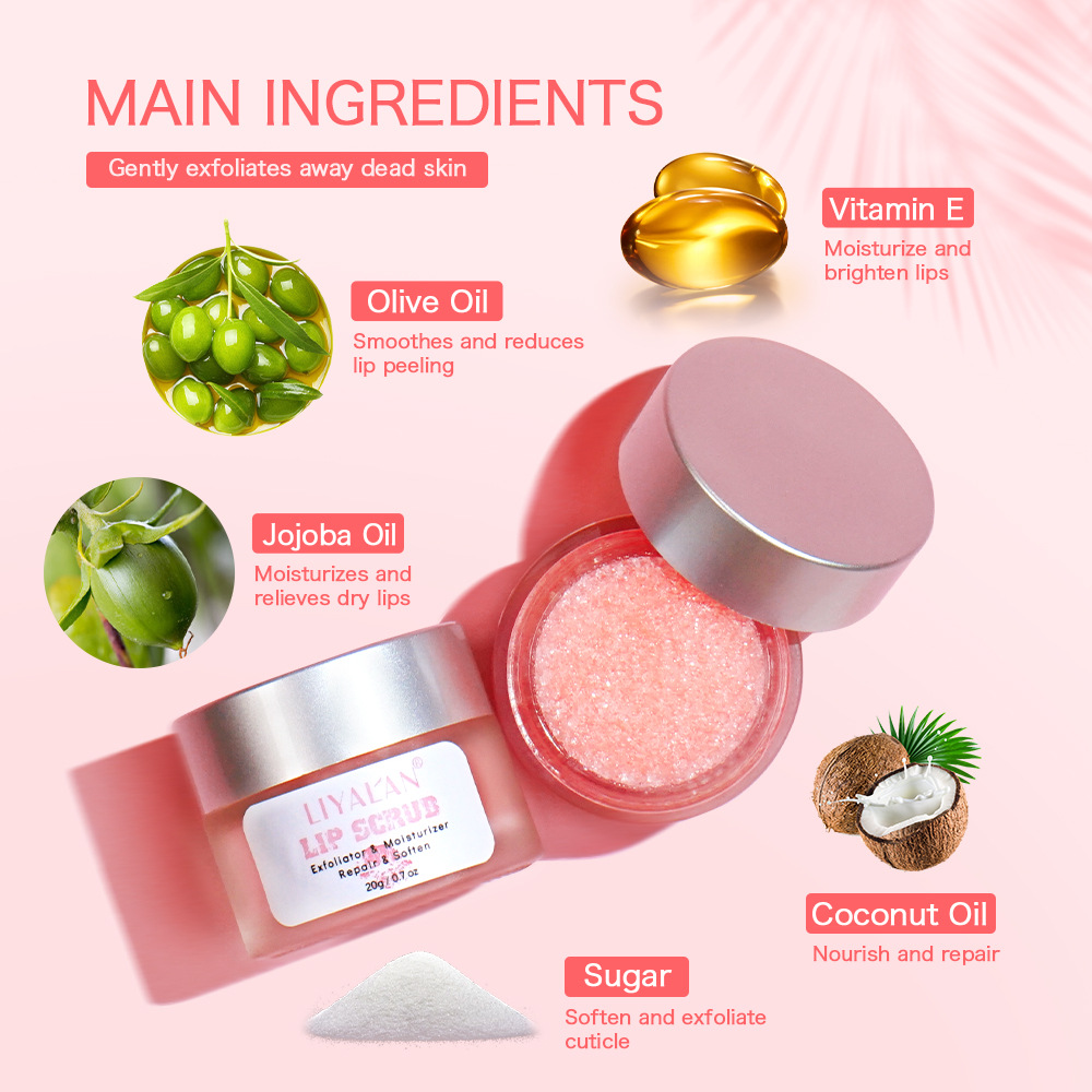 Title 3, Strawberry Lip Scrub Cream Exfoliator Mild