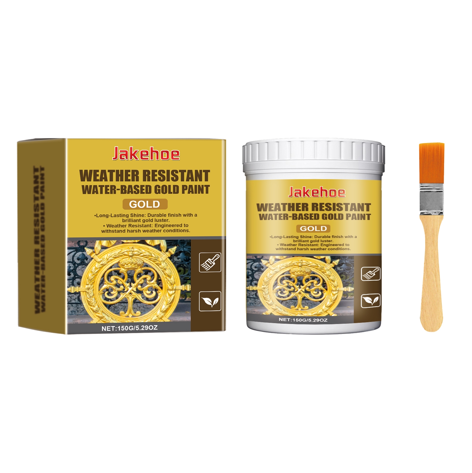 Title 1, Weather Resistant Water-Based Gold Paint