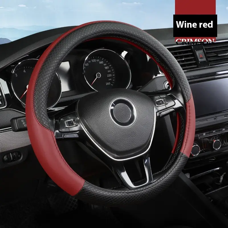 Car Steering Wheel Cover Leather Summer Four Seasons Steering Wheel Cover Breathable Thousand Models