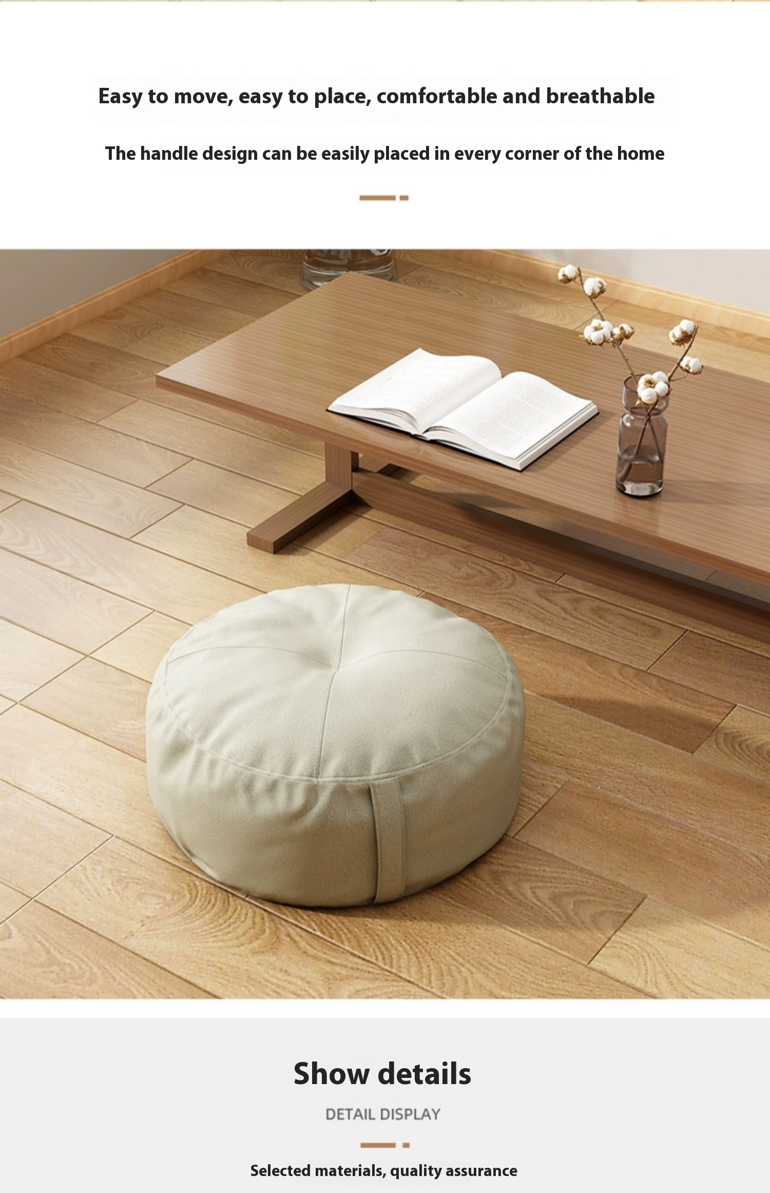 Title 10, Round Cushion Tatami Chair Cushion Student Clas...