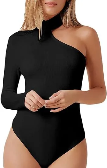 Jumpsuit Women's Long sleeved Thread Knitted Tights Black - Shop at LoveMi