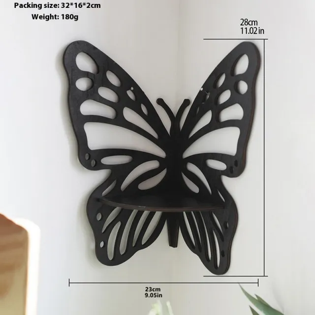 Wooden Butterfly Hollow Crystal Storage Rack Black - Shop at LoveMi