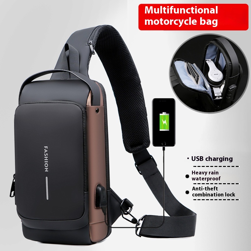Men's Password Anti-theft Chest Bag Casual Multifunctional - Picture 13 of 14