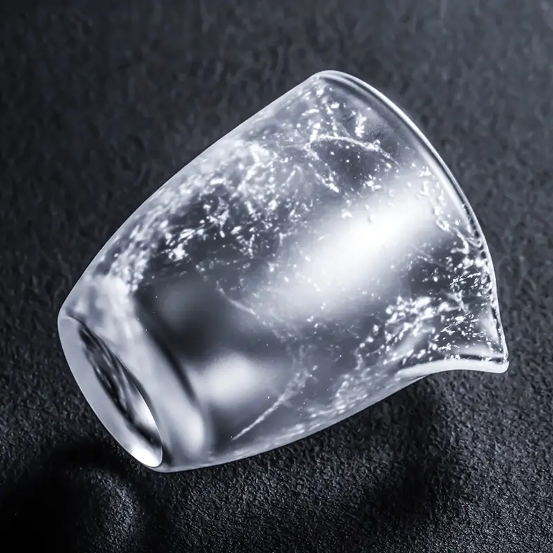Crystal Thickened Floating Flower Glass Cup