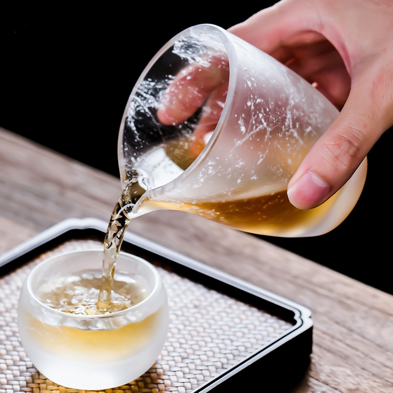 Crystal Thickened Floating Flower Glass Cup