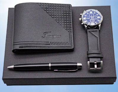 Creative Holiday Gift Wallet Pen Watch Set - Image 6