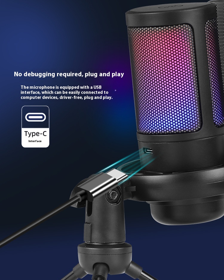 Title 5, USB Colorful Computer Microphone Singing Record...