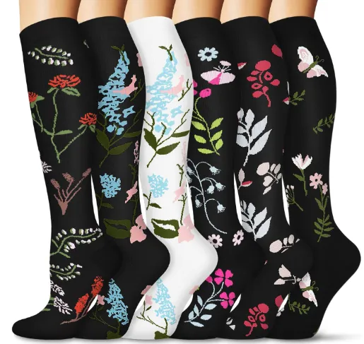 Explosive Combination Of Men's And Women's Sports Compression Socks - New Pattern 6 Pairs Sku7-L.Xl