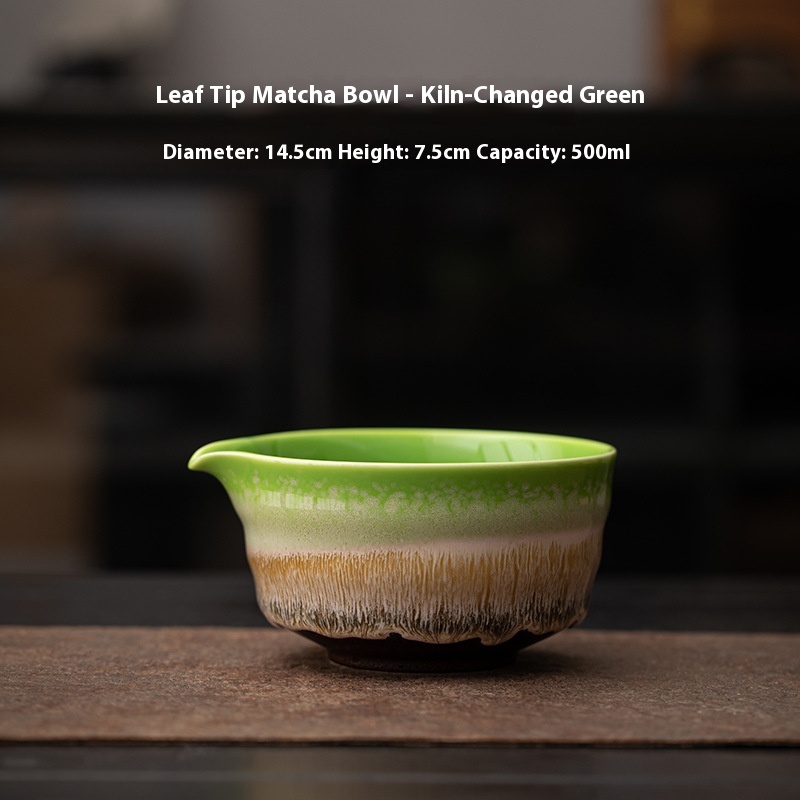 Matcha Bowl Kiln Baked Green