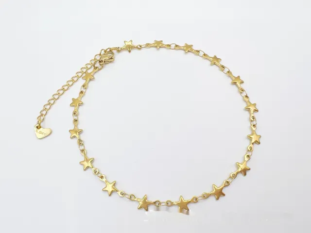 Simple Niche European And American Style Stainless Steel Anklets 22 Stars - Shop at LoveMi
