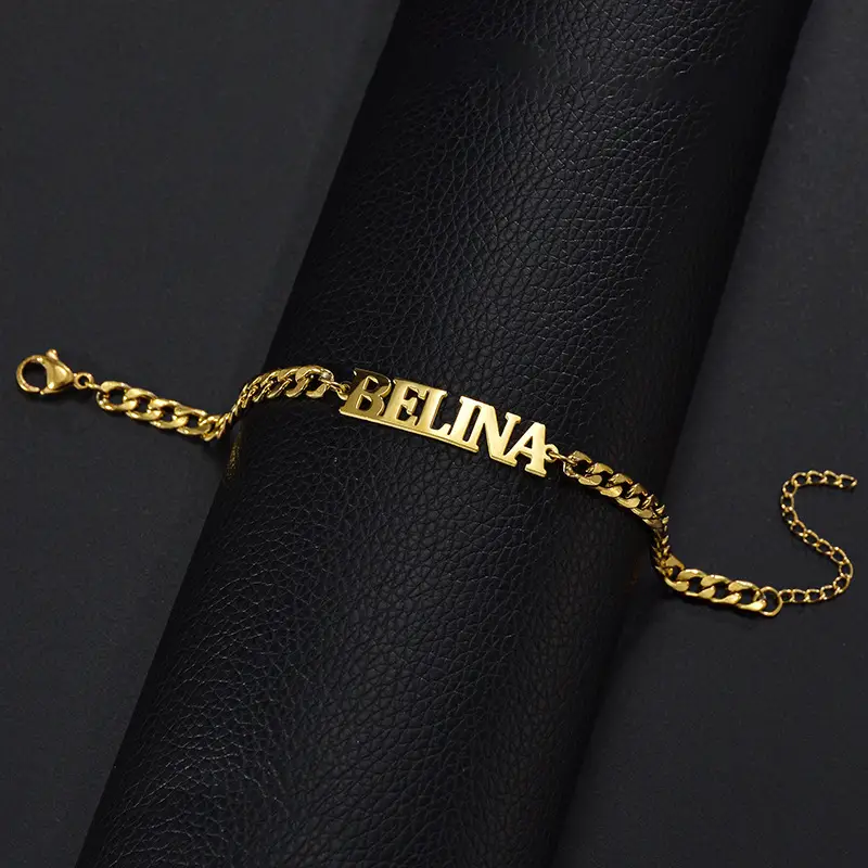 Men's Stainless Steel Letter Bracelet