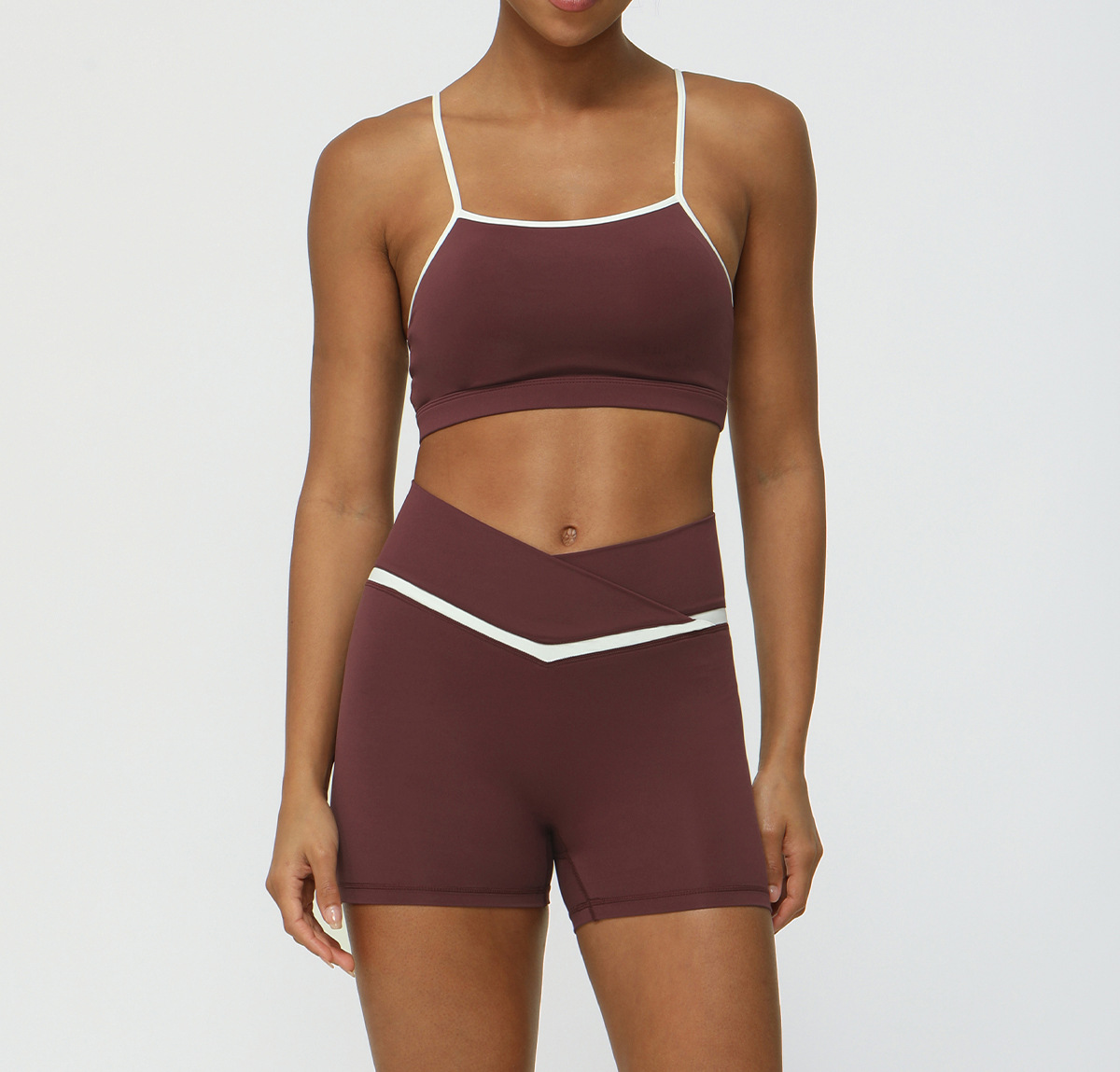 Purplish Red Shorts Suit