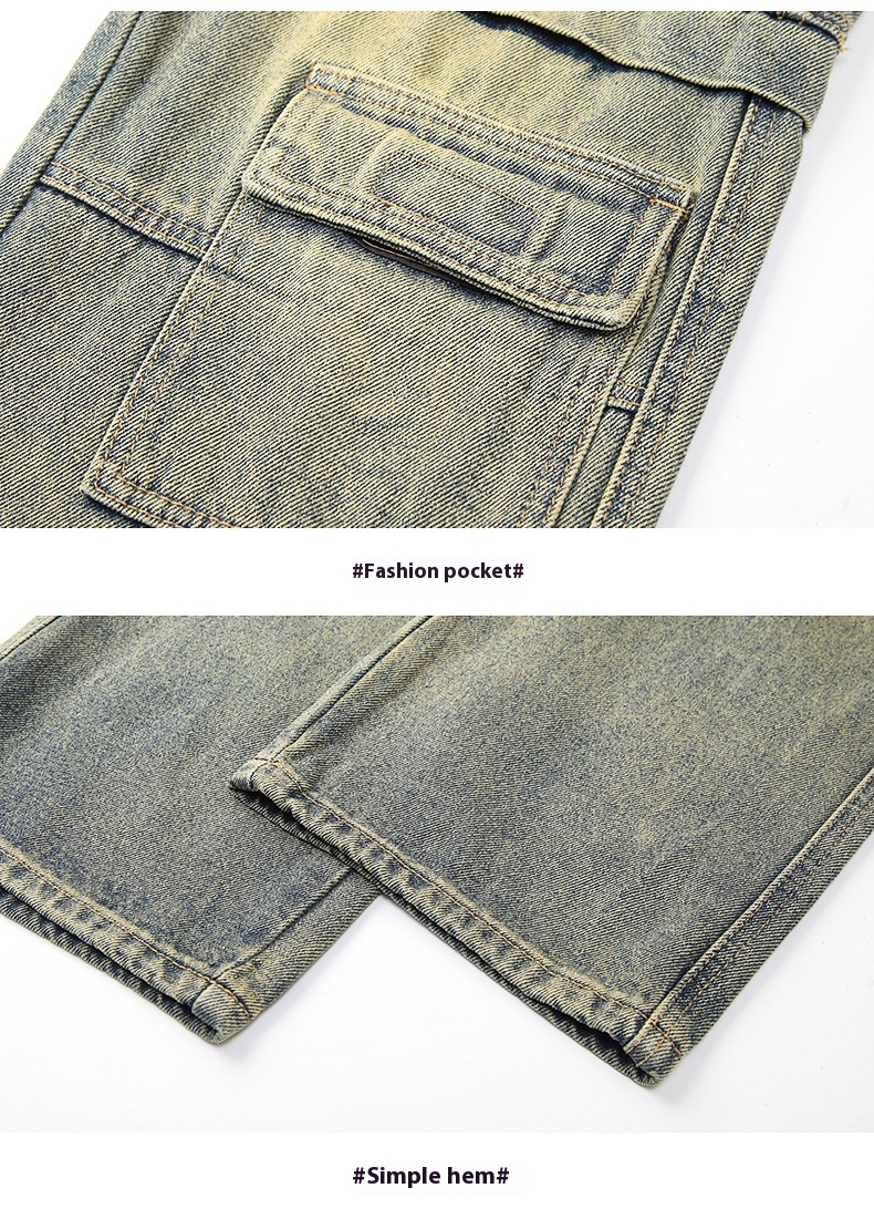 Title 9, Herren Washed Worn Jeans mit mehreren Taschen, ...