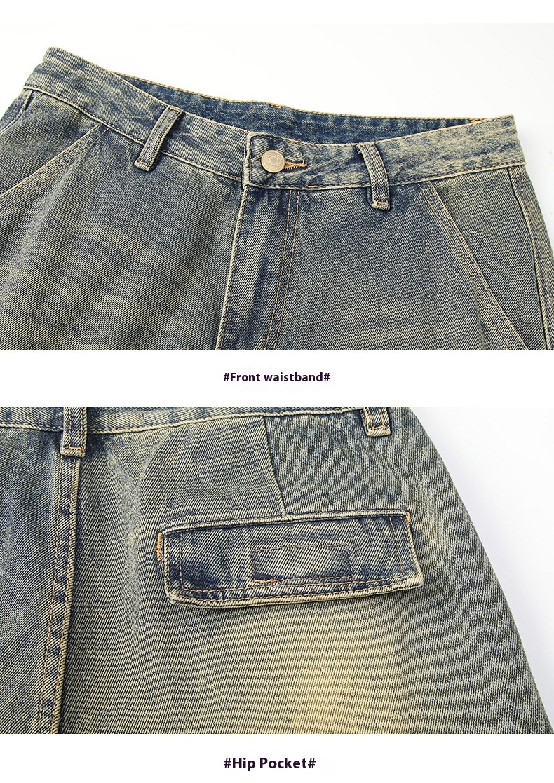 Title 8, Herren Washed Worn Jeans mit mehreren Taschen, ...