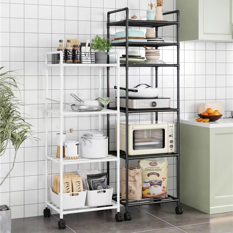 Title 1, Kitchen Shelf Trolley Floor Multi-layer Househo...