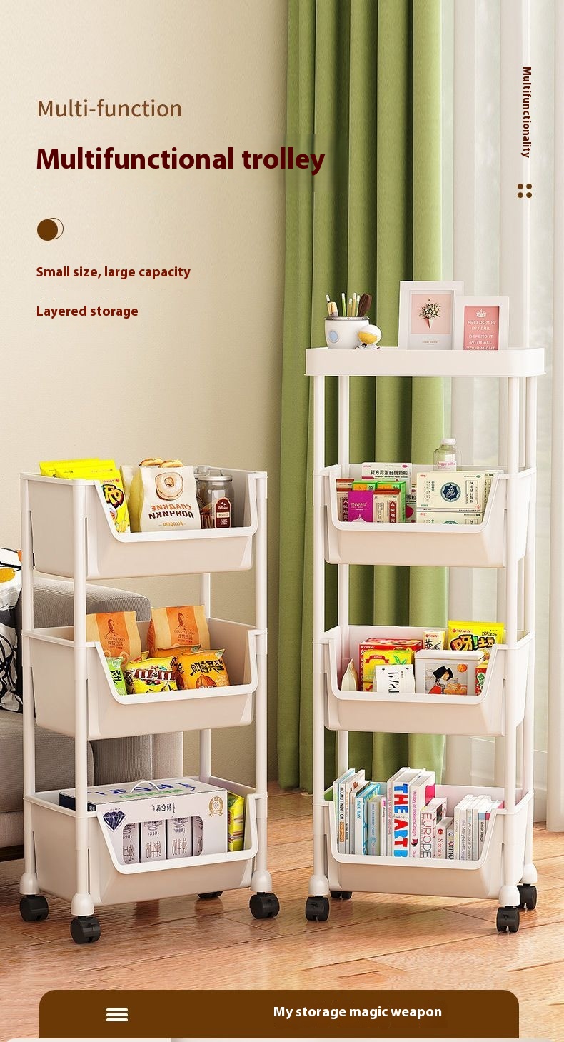 Title 2, Movable Shelves Multi-functional Home Floor Boo...