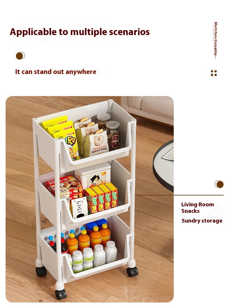 Title 3, Movable Shelves Multi-functional Home Floor Boo...