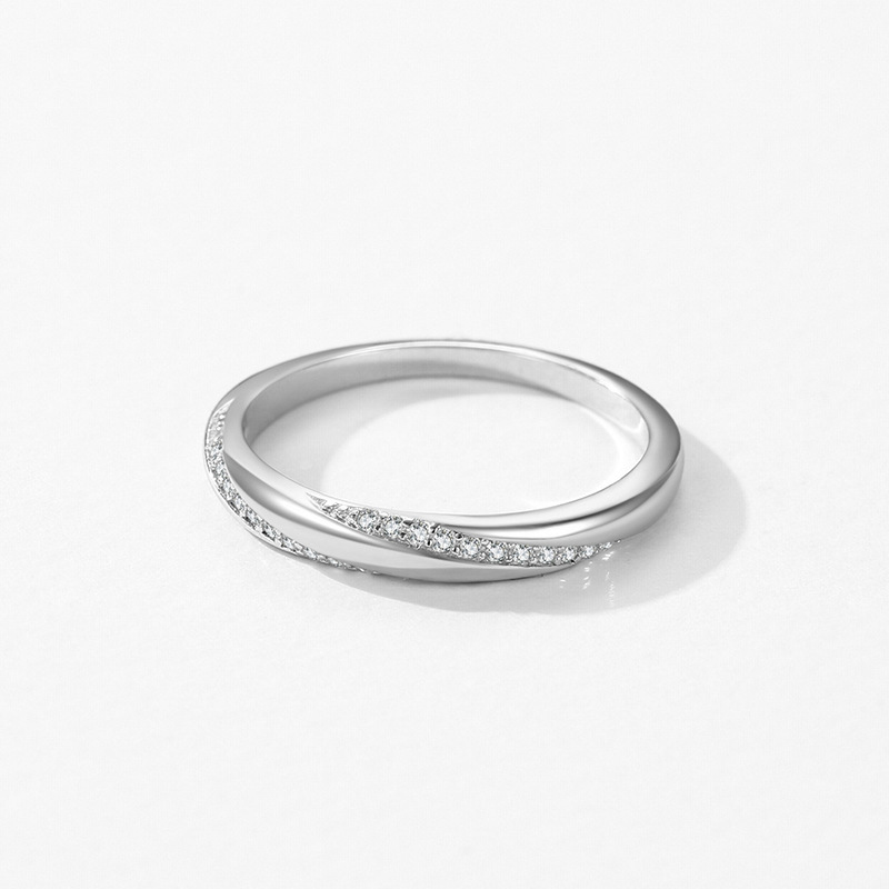 Simple Micro-inlaid Geometric Ring For Women