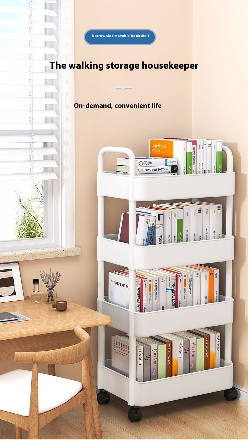 Title 1, Movable Shelves Multi-functional Home Floor Boo...