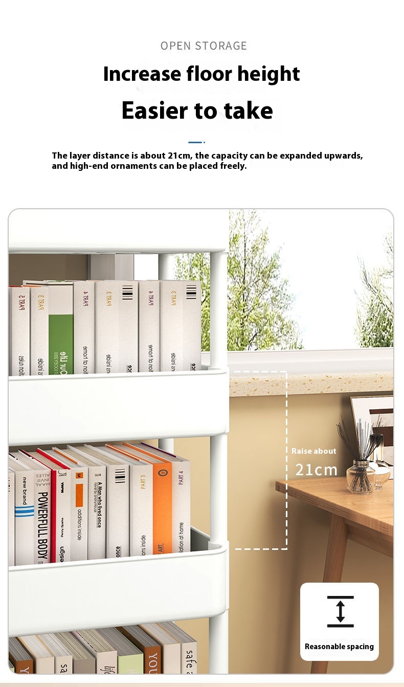 Title 11, Movable Shelves Multi-functional Home Floor Boo...