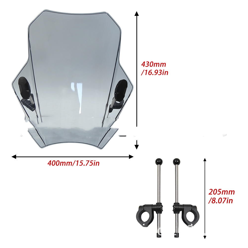 Suitable For Motorcycle Windscreen Gray