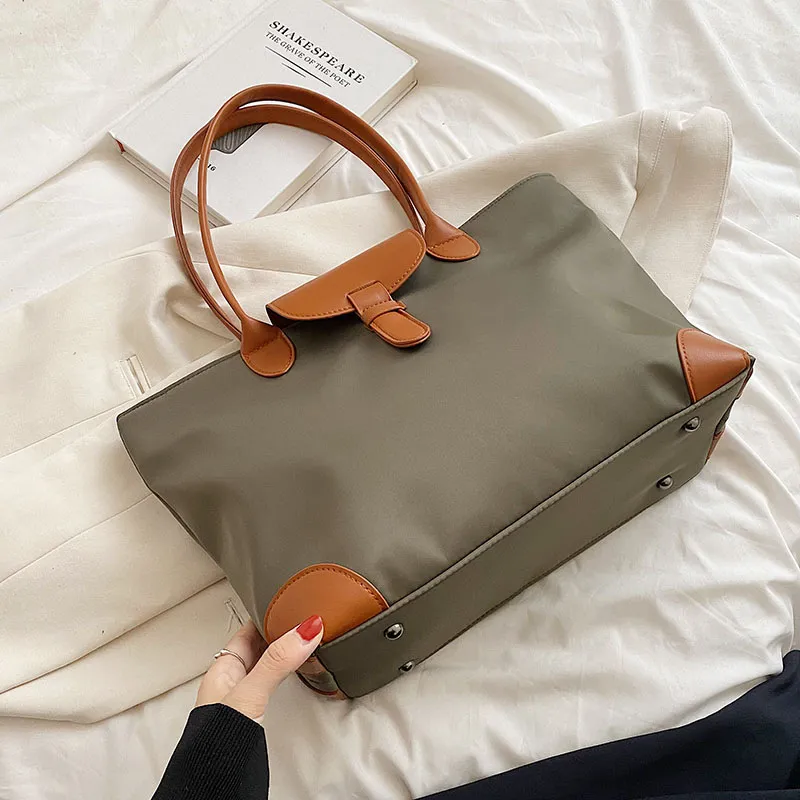 Commuting Premium High Capacity Tote Bag for Women - Brown
