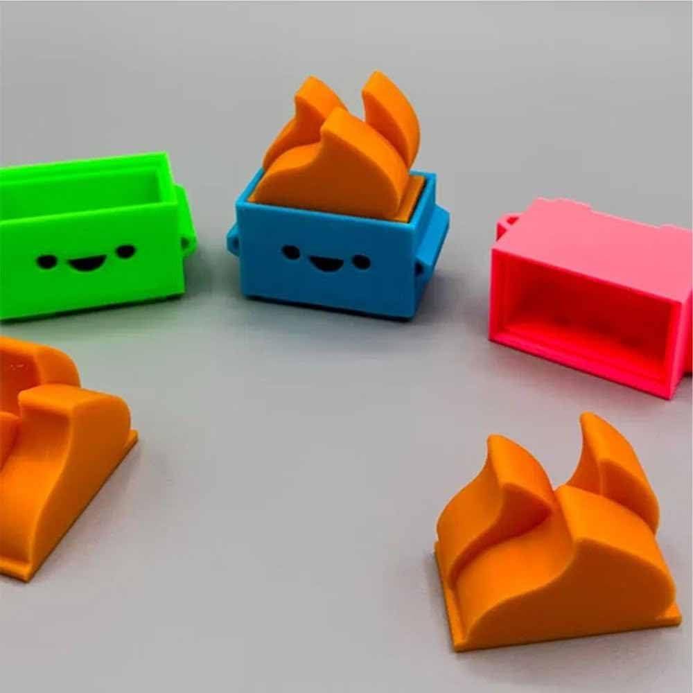 Title 2, 3D Printing Small Fireman Fire Dustbin