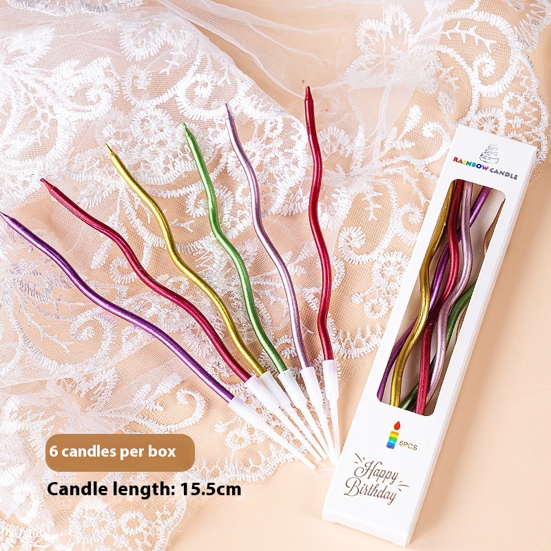 425 Curve Colorful Candle