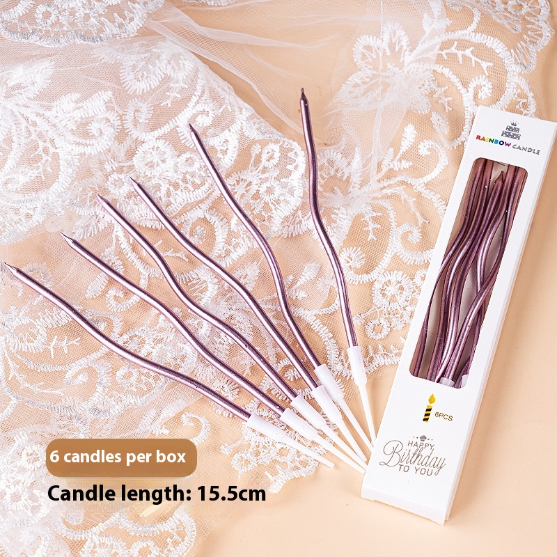 431 Curve Candle Rose Gold