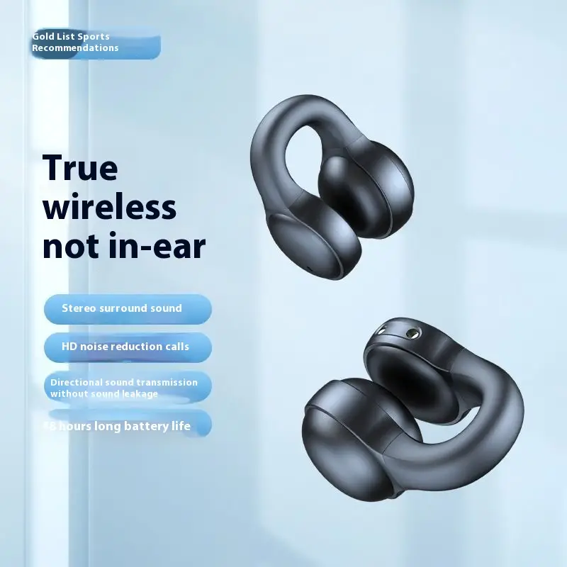 Clip-on Bluetooth Headset Touch Wireless Non In-ear