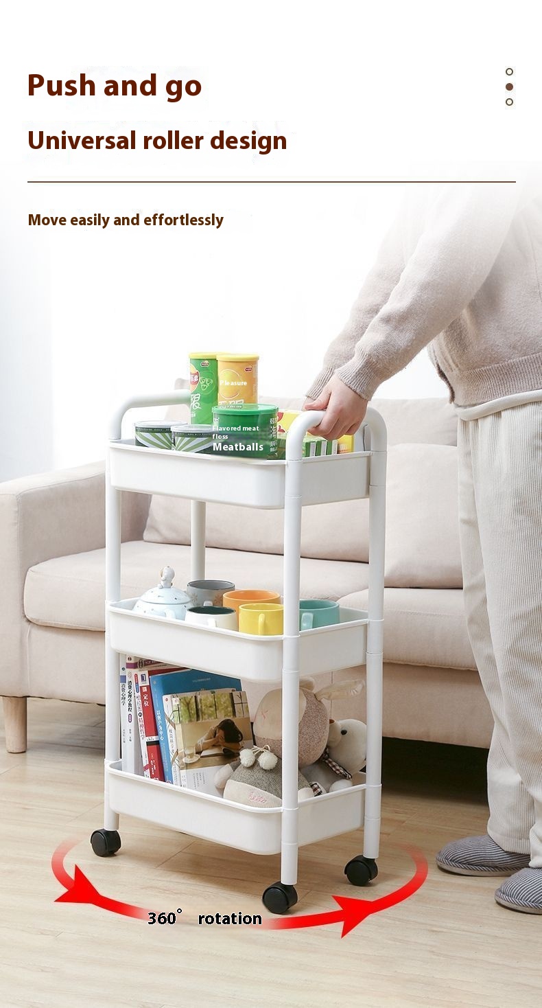 Title 2, Toilet Storage Movable Multi-layer Storage Rack