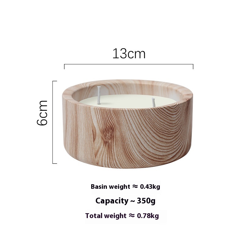 Light Wood Grain Candle Cup