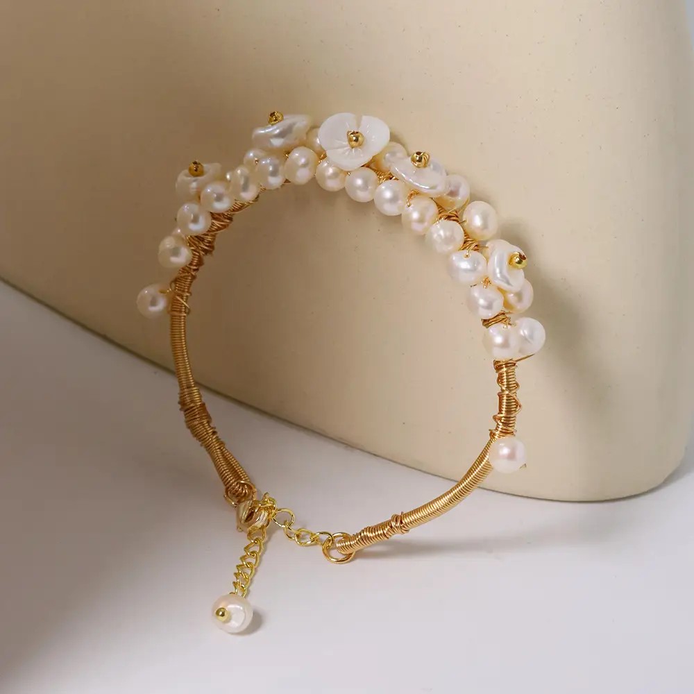 Natural Freshwater Pearl Adjustable Bracelet For Women