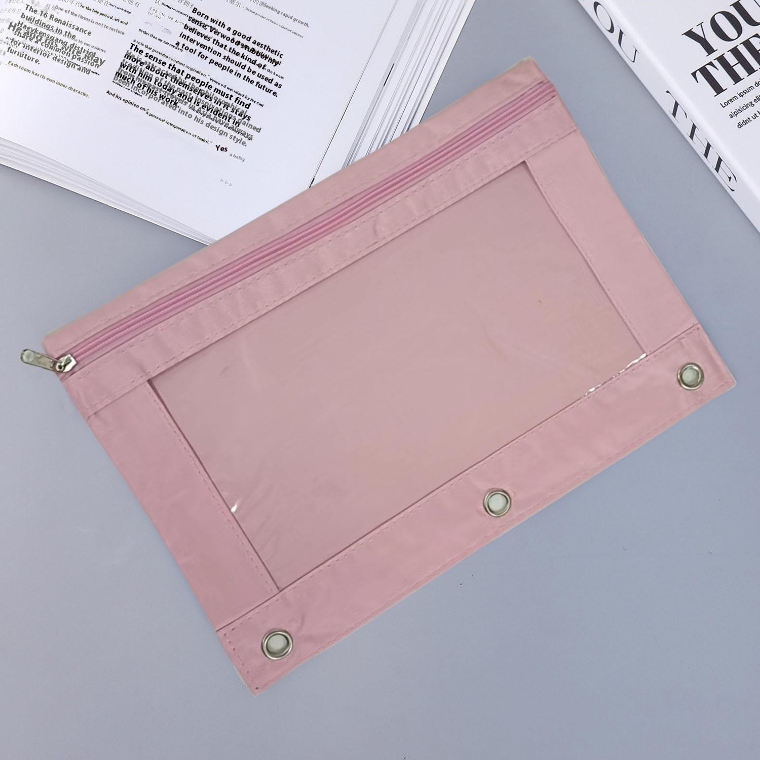 Title 23, Three-hole Transparent Oxford Cloth Stationery ...