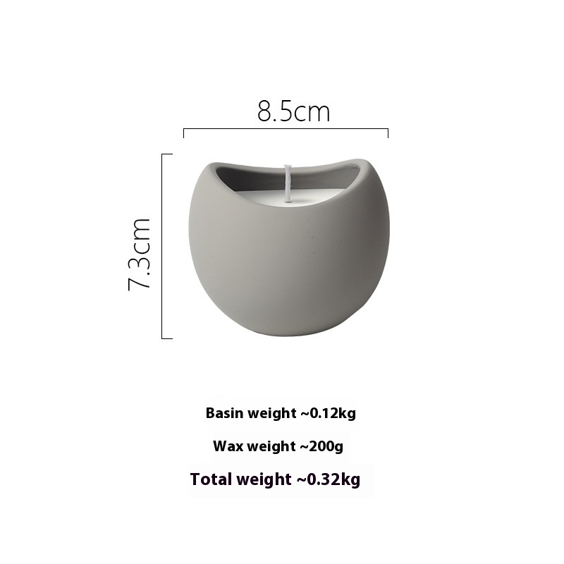 AK302 Light Gray Candle Cup