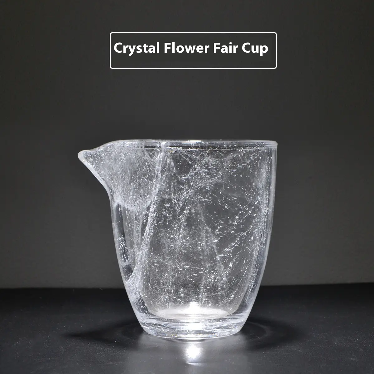 Household Crystal Floating Flower Glass Tea Set