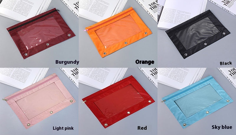 Title 11, Three-hole Transparent Oxford Cloth Stationery ...