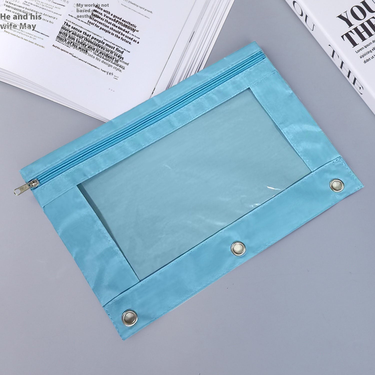 Title 6, Three-hole Transparent Oxford Cloth Stationery ...