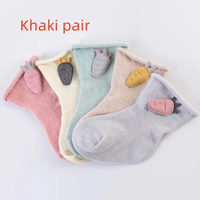 Spring And Autumn Newborn Kid's Socks Baby Socks Class A Loose Mouth Anti drop One Pair Of Cards - Shop at LoveMi