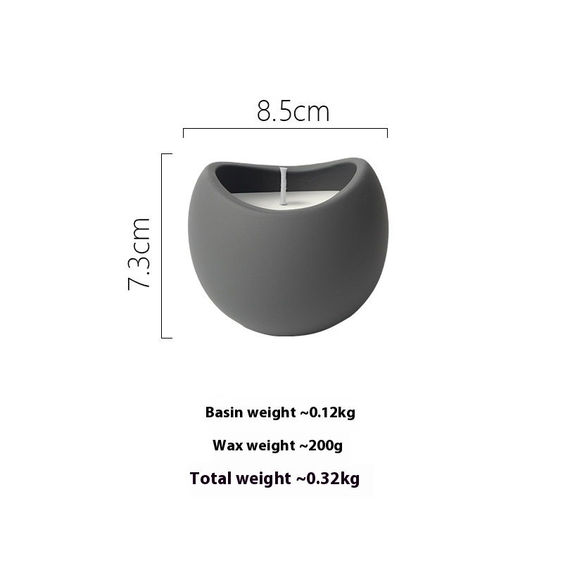 AK302 Dark Gray Candle Cup