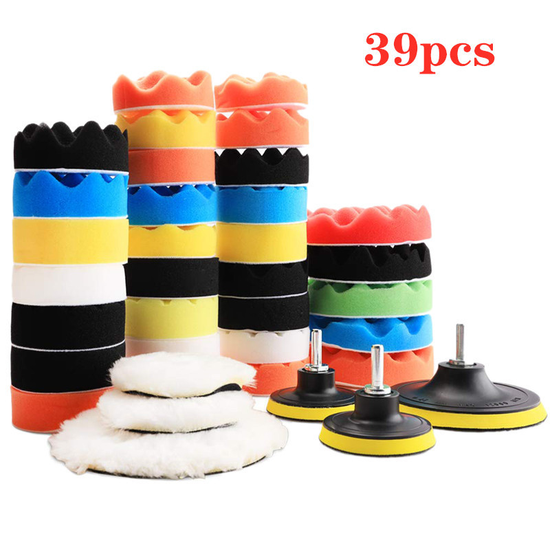 Title 1, 39 Pieces Sponge Polishing Suit Car Beauty Spon...